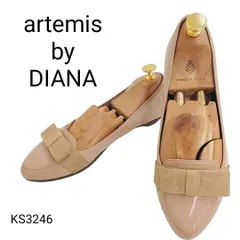 アルテミスバイダイアナ　美品　ポインテッドトゥ　リボン　エナメル　23.5cm