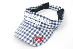 中古 マスターバニーエディション MASTER BUNNY EDITION サンバイザー フリー ネイビー×ホワイト 紺×白 ギンガムチェック