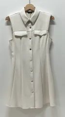 ZARA ザラ ノースリーブワンピース クレープミニワンピース サイズS ベージュ ベトナム製 2157 026 712
