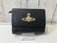 Vivienne Westwood ヴィヴィアンウエストウッド 二つ折り財布 レザー ブラック 