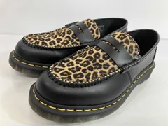 Dr. Martens ドクターマーチン レザー ローファー ブラック レオパード柄 UK8
