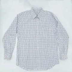 UNIQLO　ユニクロ　エクストラファインコットンブロードチェック長袖シャツ　白　XLサイズ　□□
