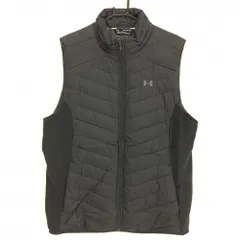 【美品】アンダーアーマー 中綿ベスト 黒 サイド切替 coldgear メンズ XXL ゴルフウェア 大きいサイズ UNDER ARMOUR