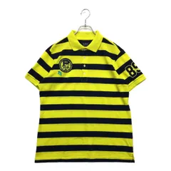 中古 メンズ パーリーゲイツ PEARLY GATES 半袖ポロシャツ 5(L) 黄×紺 ボーダー