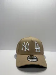 Newera ニューヨークヤンキース×ロサンゼルスドジャース 9forty A-FRAME スナップバックキャップ ベージュカラー