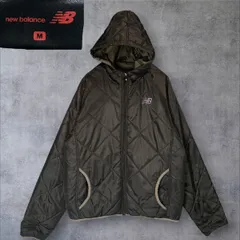 new balance ニューバランス キルティング 中綿 フーディー ジャケット M 黒 00s Y2K テック ダイヤキルト