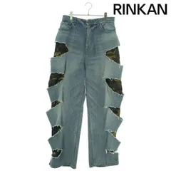 y*i様 バレンシアガ BALENCIAGA UNISEX デニムパンツ メンズ 関税・送料込 BALENCIAGA EMBROIDERED DENIM OVERSIZED ジーンズ