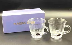 Bohemia Glass クリスタルグラス　2個セット　ボヘミアグラス