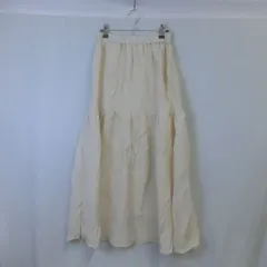 DISCOAT ディスコート サテンワッシャーティアードスカート ホワイト フリーサイズ 〇□