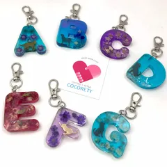 【福祉施設制作】山桜うさぎ作　キーホルダー　「イニシャルキーホルダー　ＡＢＣＤＥＦＧ」NO.4976　P