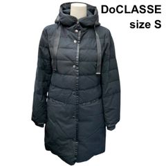 DoCLASSE リバーシブル ダウンコート Mサイズ ブラック 総柄 Aライン 