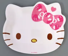 【中古】皿・ボウル 13.ハローキティ メラミンプレート レッド 「サンリオ当りくじ ハローキティ 50th アニバーサリー 当りくじ」