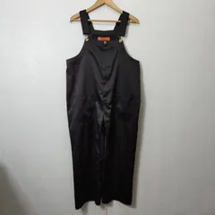 UNIVERSAL OVERALL ユニバーサル オーバーオール Curensology カレンソロジー 別注 サテンオーバーオール サロペット レディース フリーサイズ ブラック系 B284