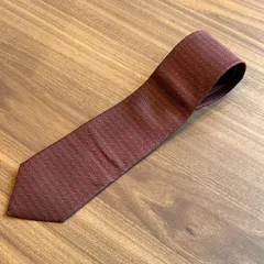 美品　GUCCI (グッチ) ネクタイ シルク100% マイクロGG 総柄 ボルドー