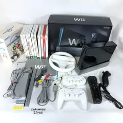 【動作確認済み】ニンテンドー Wii 本体 ブラック 箱 ゲームソフト 豪華セット まとめ売り