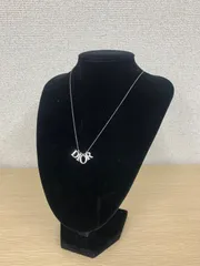 ÷2 Christian Dior クリスチャンディオール ロゴ　シルバーネックレス　サビ少しあり【アクセサリー】【0.5】