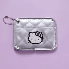 匿名　なつかしのアイテムコレクション　ハローキティ　雑誌付録　付録　デアゴスティーニ　シルバー　デアゴ　キルト　キルティング　ディアゴスティーニ　HELLO KITTY　キティちゃん　キティ　サンリオ　SANRIO　グッズ　パスケース　サンリオキャラクターズ