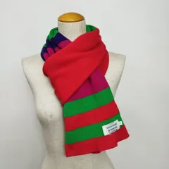 UNITED COLORS OF BENETTON ユナイテッド カラーズ オブ ベネトン マフラー カラフル 古着 ヴィンテージ 通勤 通学 F レッド系 B288