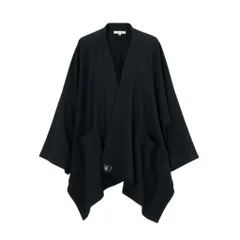 13b10 《美品》 LIMI feu リミフゥ ウールギャバジン 変形ジャケット 着物羽織 和装 ブラック ウール レディース ヨウジヤマモトk02iのサムネイル