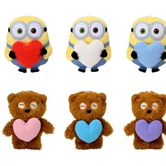 ミニオンマスコット　カラフルハート　ボブ　ティム