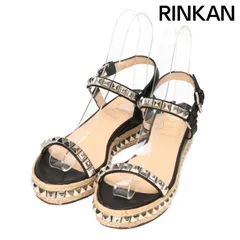 クリスチャンルブタン スタッズエスパドリーユサンダル レディース 38