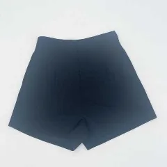 Ada.　エイダ　タックハイウエストベーシックショートパンツ　ブラック　Sサイズ　□□