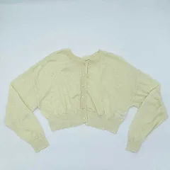 GRL　グレイル　前後２WAYシアーニットショート丈カーディガン　イエロー　フリーサイズ　〇□