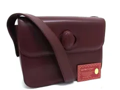 Cartier カルティエ バッグ マストライン ターンロック ショルダーバッグ ボルドー系 レザー レディース