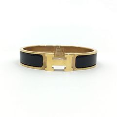 極美品！ エルメス ブレスレット ビンテージ ブラック ゴールド 24A 