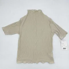 Classical ELF　クラシカルエルフ　２WAYメロープリーツハイネック５分袖トップス　アイボリー　Ｍサイズ　〇□