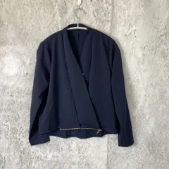 デザインジャケット 長袖 ネイビー レディース Mサイズ〇□