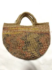 麻紐手編みのカラフルマルシェバッグ