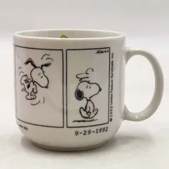 【未使用】PEANUTS スヌーピー 2001 マグカップ コミック柄 9-29-1992 ピーナッツ