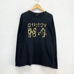 STUSSY ステューシー 長袖Tシャツ ロンT カットソー ロゴ ヒョウ柄 レオパード L 10133246