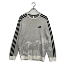 中古 メンズ アディダスゴルフ adidas GOLF セーター M グレー系 クルーネック ジャガード