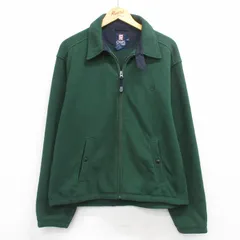 L/古着 ラルフローレン チャップス 長袖 ブランド フリース ジャケット メンズ ワンポイントロゴ 緑【spe】 25dec20のサムネイル