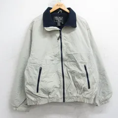 XL/古着 エディーバウアー 長袖 ナイロン ジャケット メンズ 00年代 00s ワンポイントロゴ 薄ベージュ 内側フリース 25dec20
