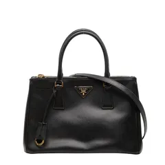 プラダ ガレリア ハンドバッグ ショルダーバッグ 2WAY ブラック サフィアーノレザー レディース PRADA【1-0251435】