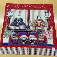 ひなまつり🎎大判ハンカチ 綿100% 三月節句 季節飾り