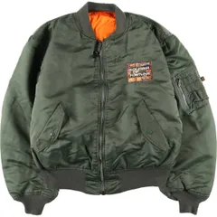 古着 90年代 民間品 アルファ ALPHA MA-1タイプ 中綿入り ミリタリー フライトジャケット USA製 メンズXXL相当 ヴィンテージ/eaa612744