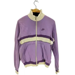 ナイキ NIKE 80s USA製 紺タグ ロゴ刺繍スウェットトラックジャケット メンズ JPN：L 