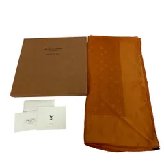 LOUIS VUITTON ルイヴィトン 大判スカーフ カレ・モナコ モノグラム シルク オレンジ M71149