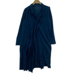 PLEATS PLEASEネイビー ストライプ ロングカーディガン - メルカリ