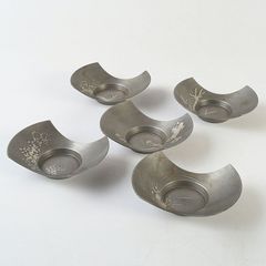 松竹梅 菊 銘々皿 5枚セット 金属工芸 松竹梅 菊 銘々皿 5枚セット 金属工芸 - メルカリ