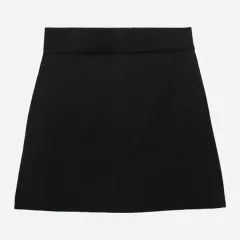 ZARA ザラ ニット ミニスカート ブラック S (タグ付き 新品)