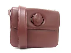 Cartier カルティエ ショルダーバッグ マストライン ボルドー レザー レディース ターンロック