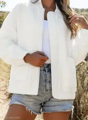 白 キルティング エレガント ジャケット 新品