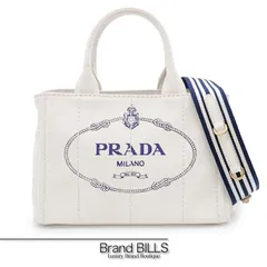 未使用品 PRADA プラダ カナパ 2wayバッグ ハンドバッグ ショルダーバッグ 1BG439 キャンバス BIANCO ホワイト レディース