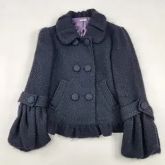 MIUMIU　コート　ショート丈　フリル　ふわふわ　ブラックのサムネイル