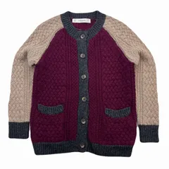 ザラ ニットカーディガン レディース Sサイズ ジャケット バーガンディ ベージュ エンジ きれいめ 細身 好デザイン